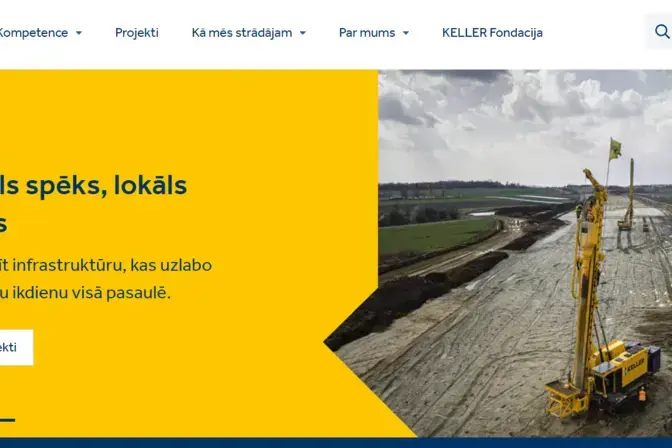 Strona Keller Polska w języku łotewskim