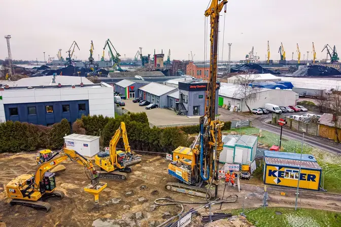 Przestrzenne wzmocnienie podłoża na stacji benzynowej MOYA