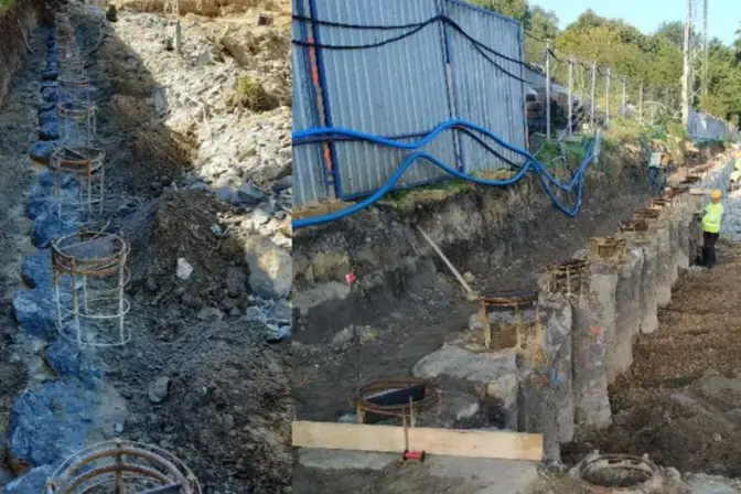 Budynek biurowo-usługowy z otwartym garażem podziemnym