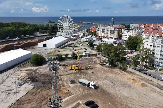 Wzmocnienie podłoża pod budynkiem Port Kołobrzeg