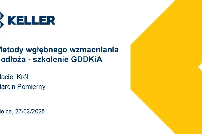 Prezentacja metody wgłębnego wzmacniania podłoża - szkolenie GDDKiA
