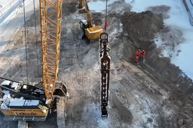 Projekt w technologii ścian szczelinowych na Łotwie