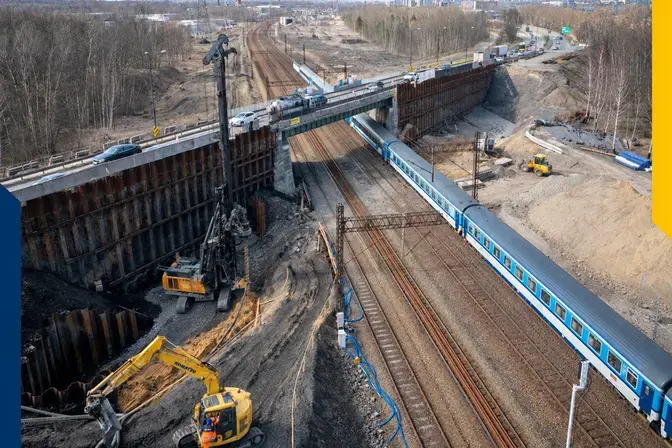 Modernizacja linii kolejowej E65 w Katowicach