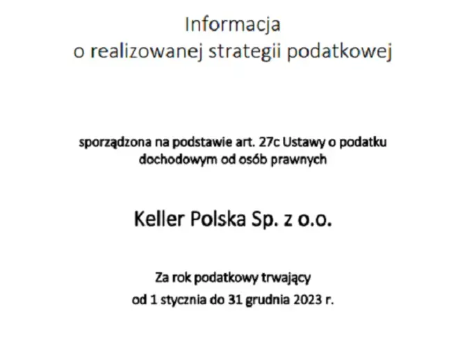 Strategia podatkowa 2023 r.