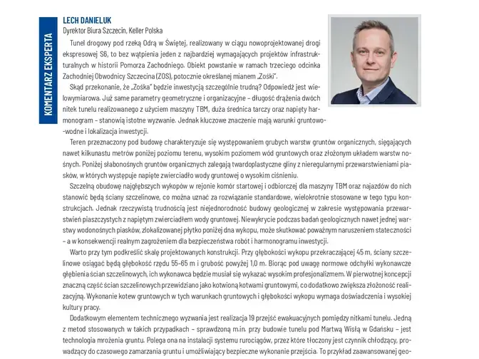 Tunel drogowy pod Odrą w Świętej