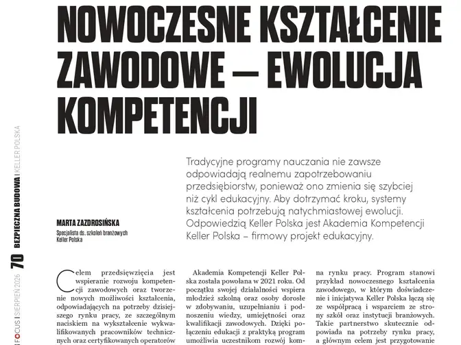 Nowoczesne kształcenie zawodowe - ewolucja kompetencji