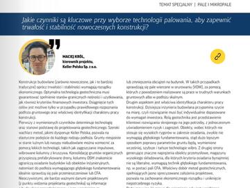 Kluczowe czynniki przy technologii palowania