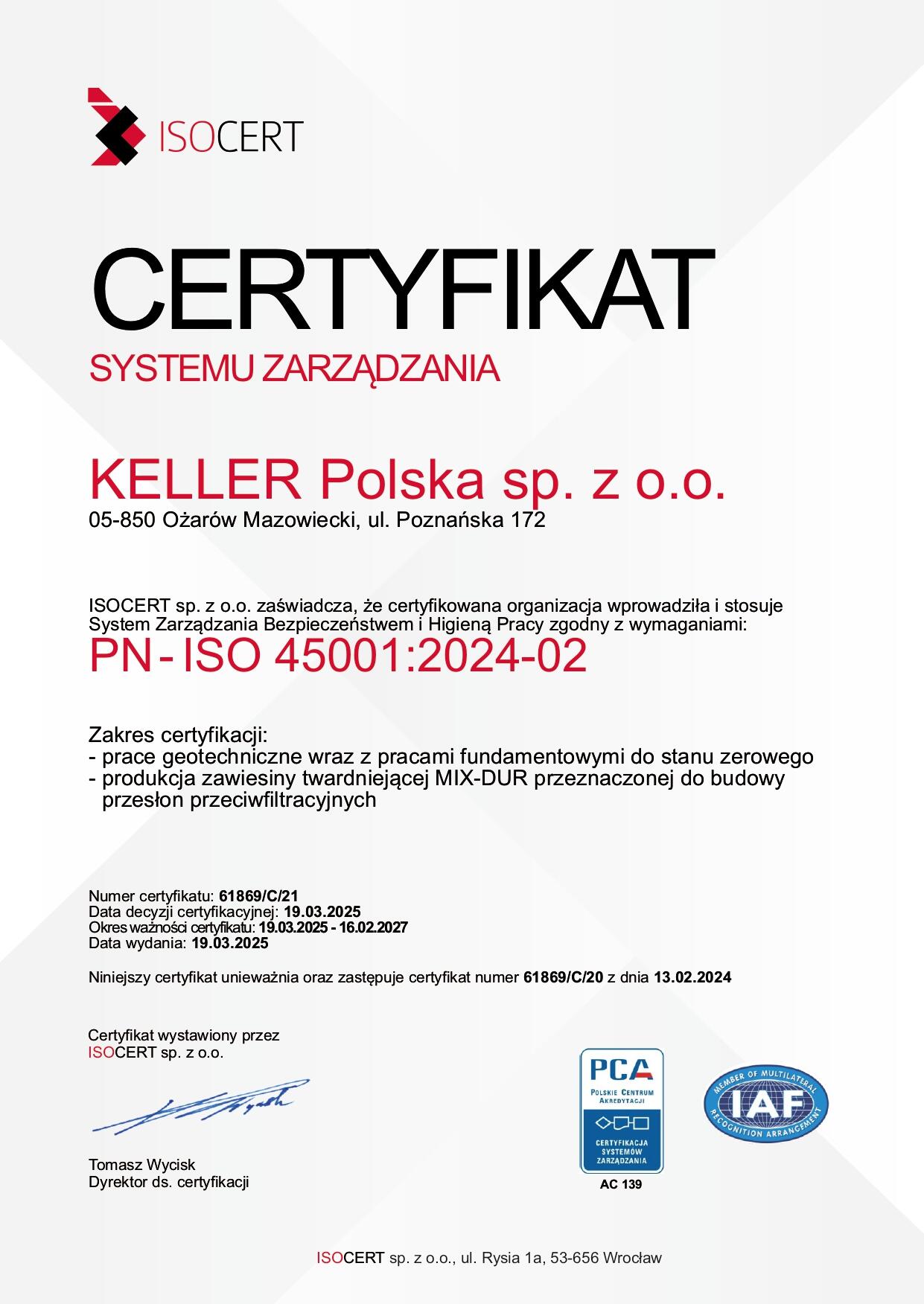 ISO Certificate