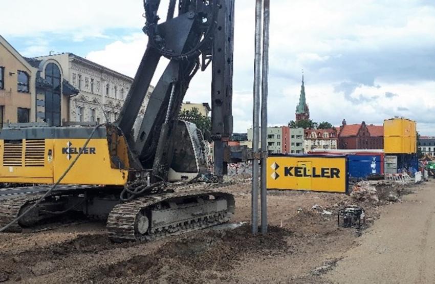 Palisada zabezpieczająca wykop-linia tramwajowa Bydgoszcz