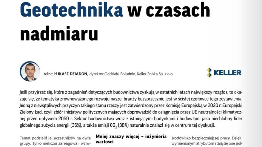 Geotechnika w czasach nadmiaru artykuł