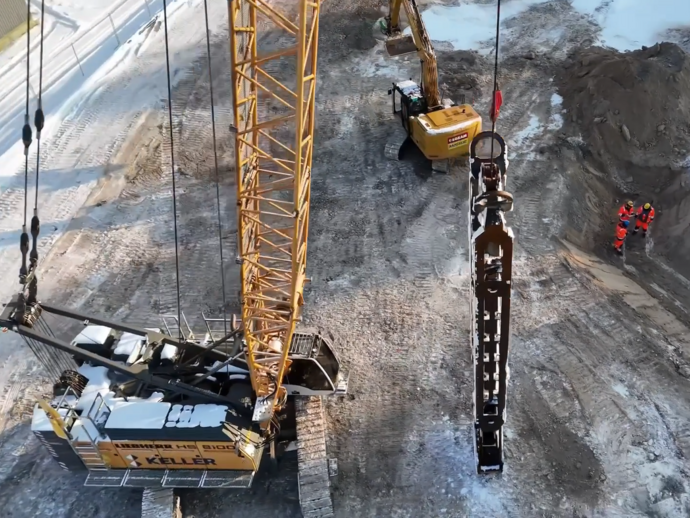 Projekt w technologii ścian szczelinowych na Łotwie