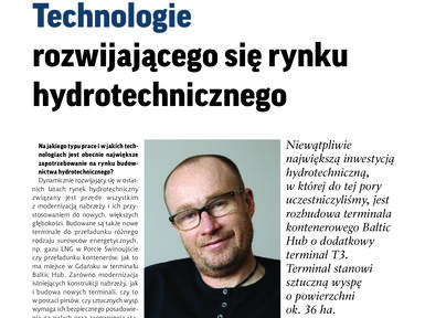 Technologie rozwijającego się rynku hydrotechnicznego