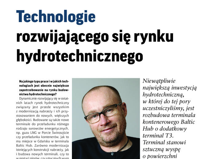 Technologie rozwijającego się rynku hydrotechnicznego