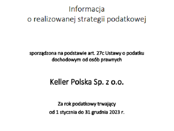 Strategia podatkowa 2023 r.
