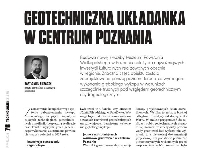 Geotechniczna układanka w centrum Poznania