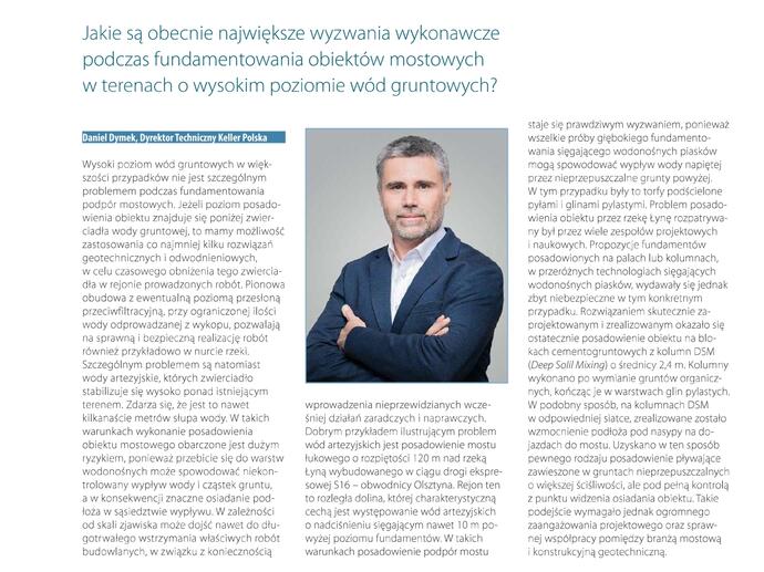 Jakie są obecnie największe wyzwania wykonawcze podczas fundamentowania obiektów mostowych w terenach o wysokim poziomie wód gruntowych?